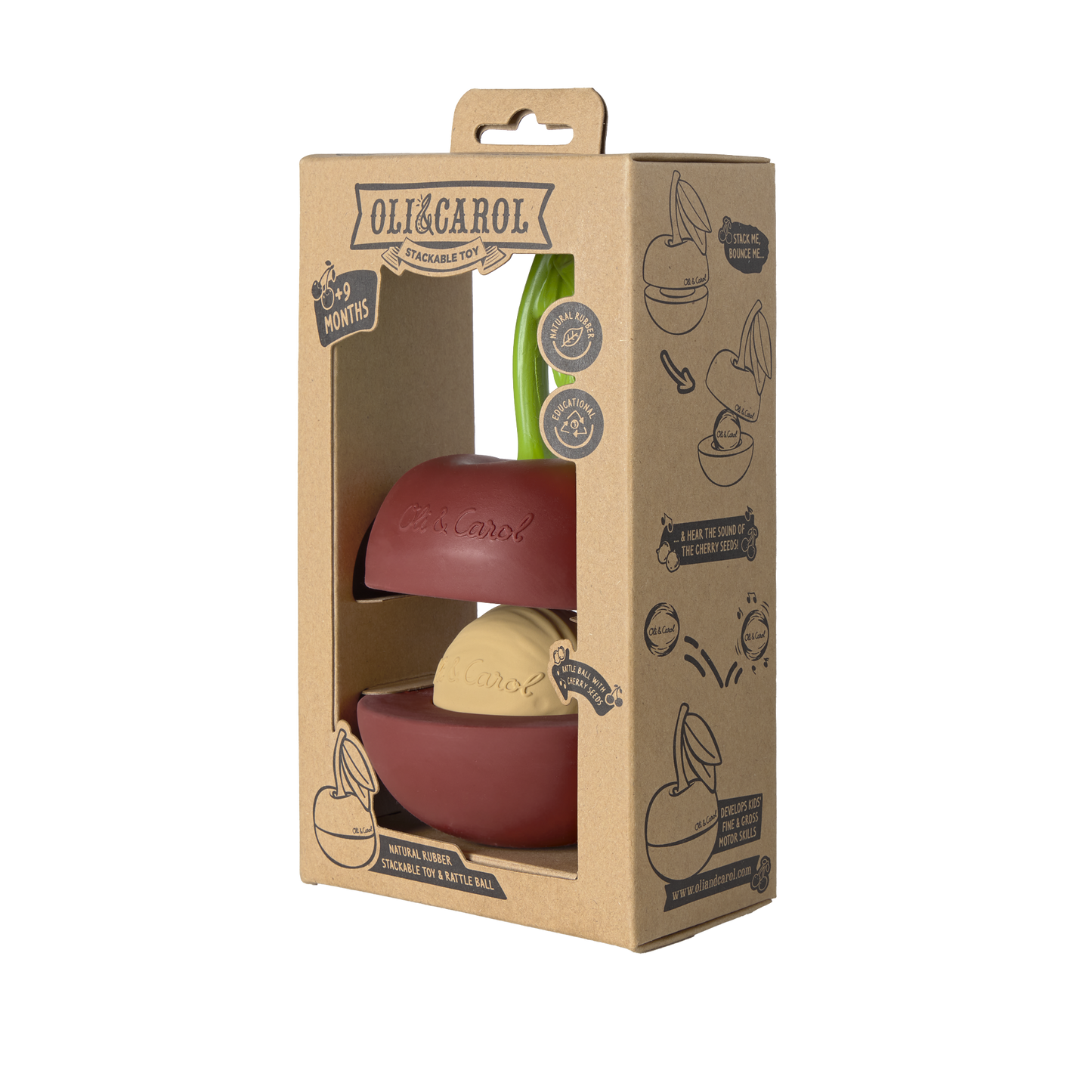 Cherry Stacker Toy & Rattle Ball