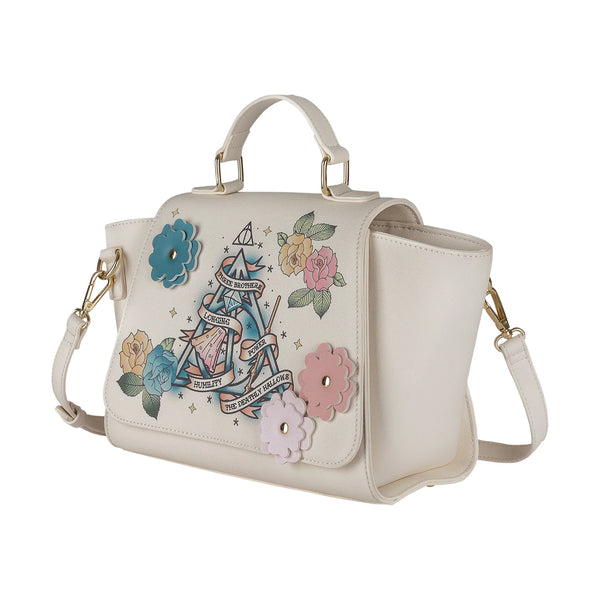 Bolsa Harry Potter - Tatuagem Floral Relíquias da Morte
