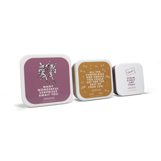 Lot de 3 boîtes à snack Roald Dahl - Charlie