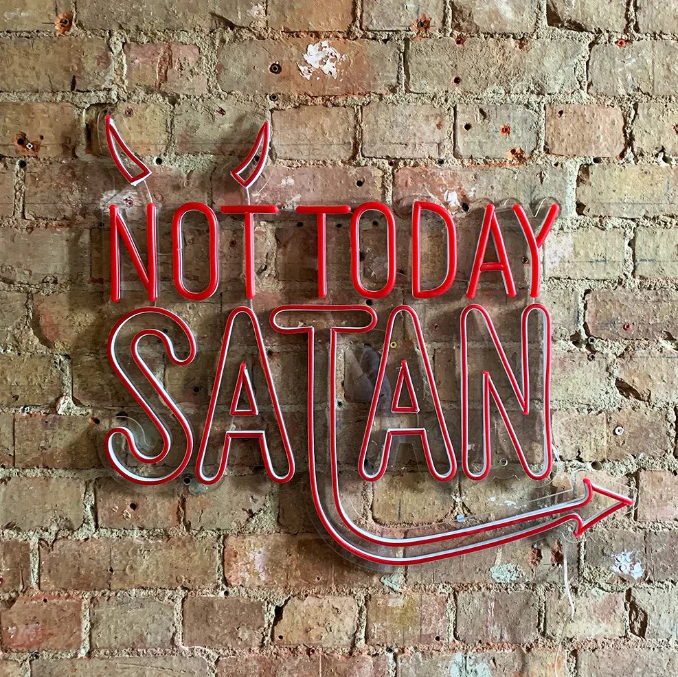 Mural néon teday satanás