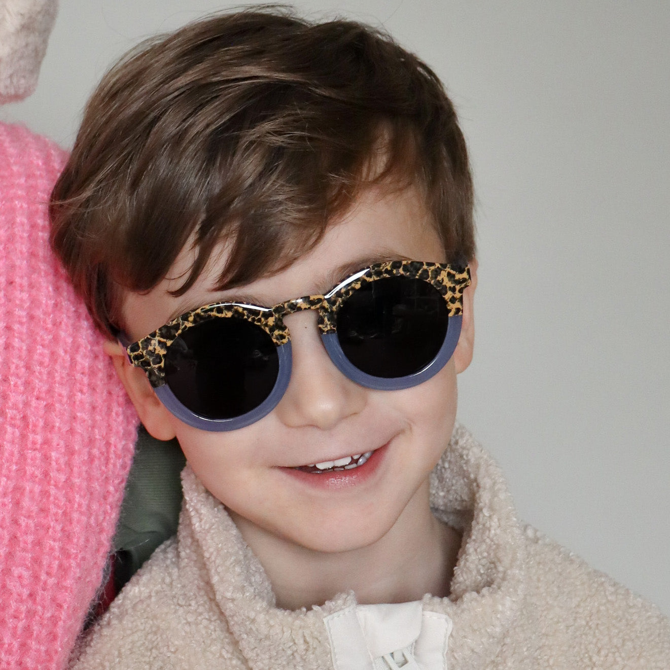 Lunettes de soleil Enfant Hop'Pop – Léopard Transparent – CAT 3