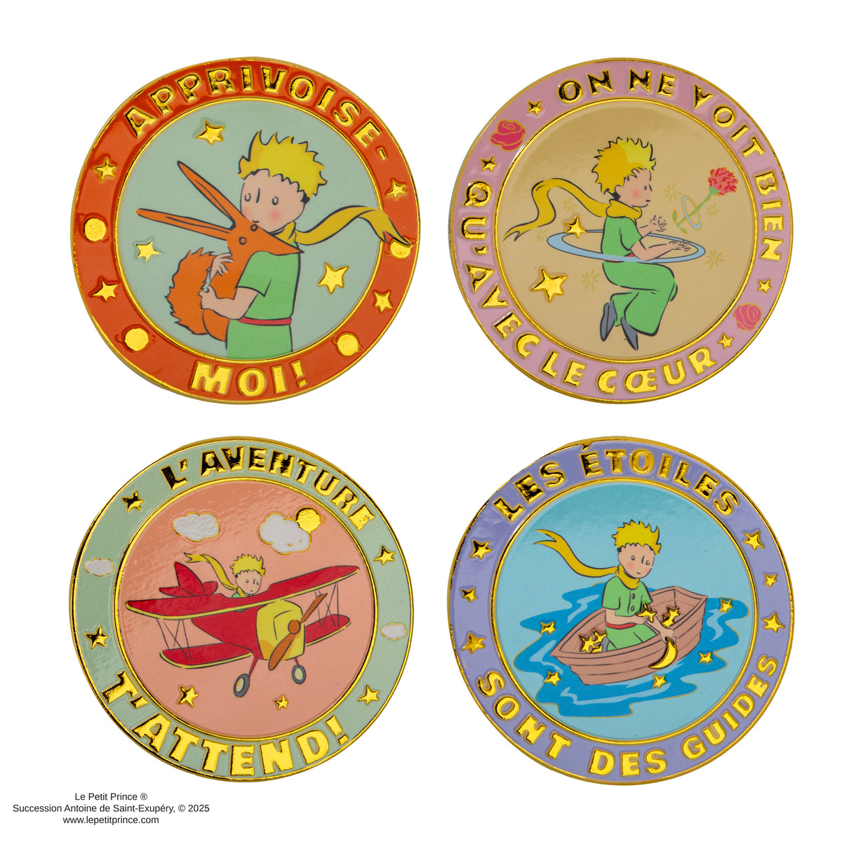 Set of 4 Little Prince Ceramic Coasters