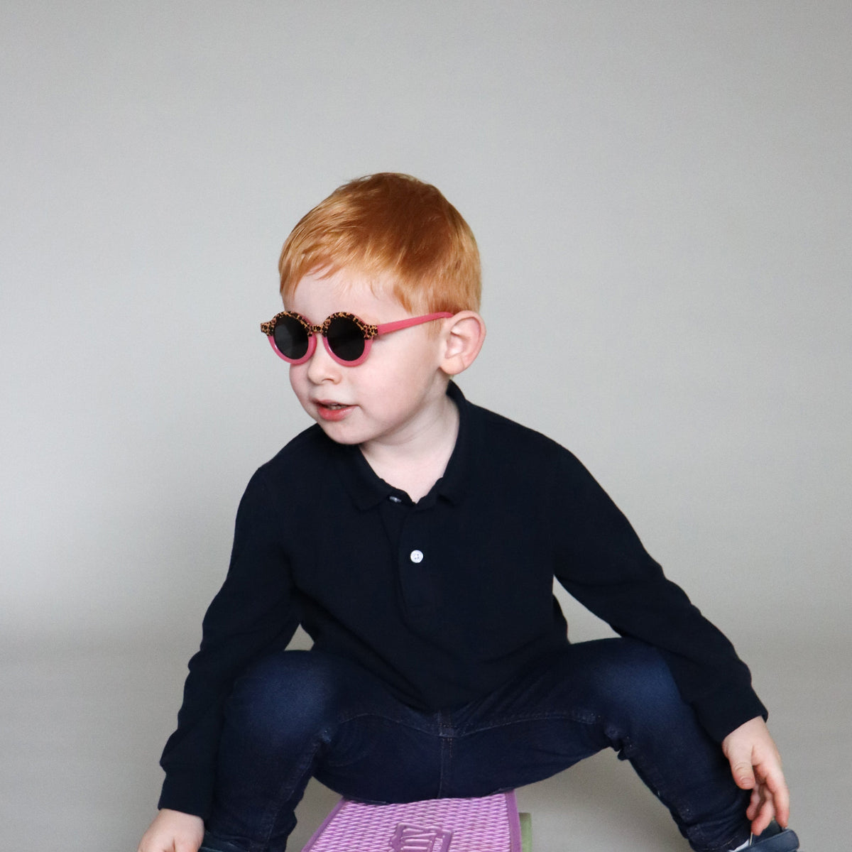 Lunettes de Soleil Bébé Hop'Pop – Léopard Transparent – CAT 4