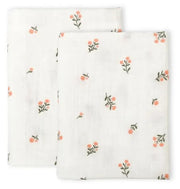 Lot de 2 langes en coton bio - Petites Fleurs – A Little Lovely Company