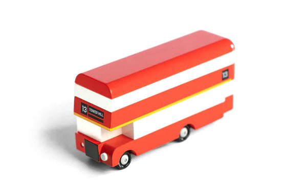 Autobus di legno inglese Candycar World - The London Herald