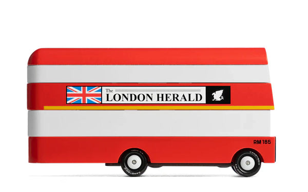 Autobus di legno inglese Candycar World - The London Herald