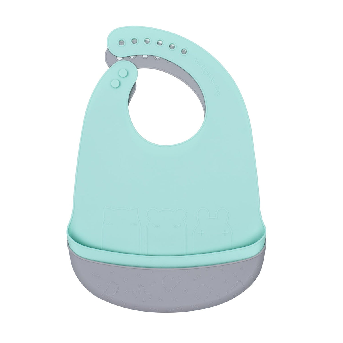 Lot de 2 Bavoirs Minty Green et Gris
