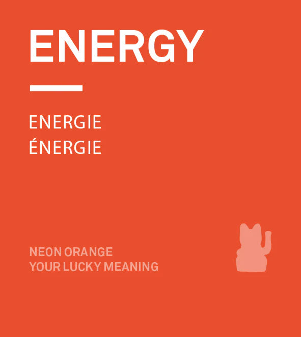 Gelukskat Neon Oranje