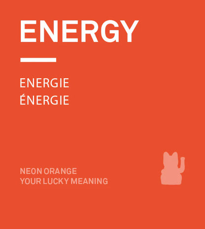 Gelukskat Neon Oranje