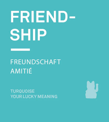 Mini Chat Chanceux Solaire Turquoise « Miko »