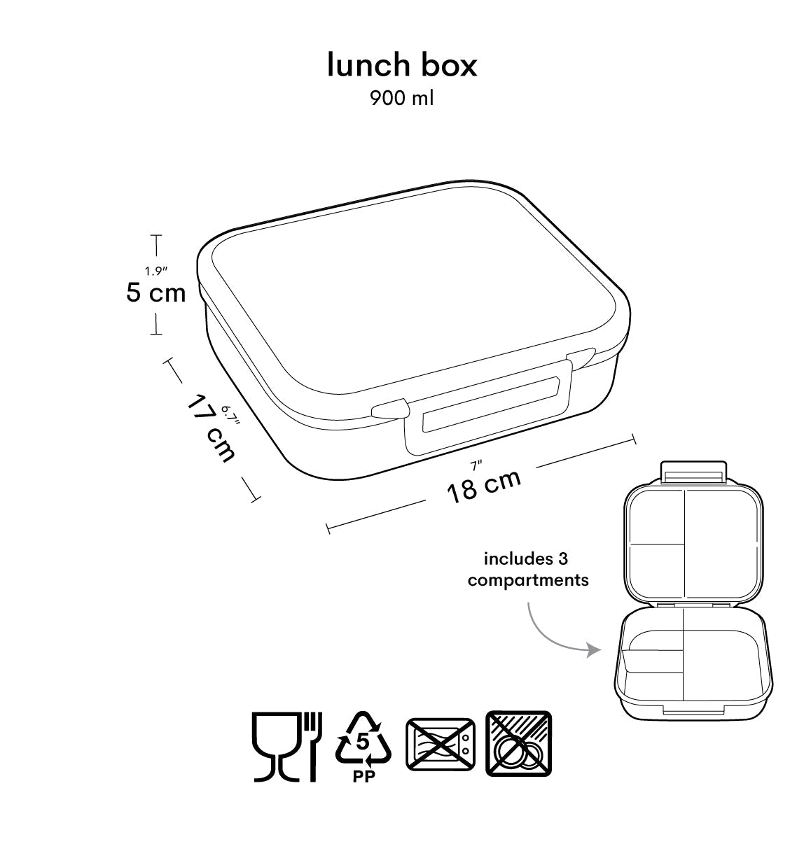 Boîte à déjeuner - Étoile filante – vue 7 – A Little Lovely Company