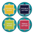 Set de 4 sous-verres métal imprimés Scrabble