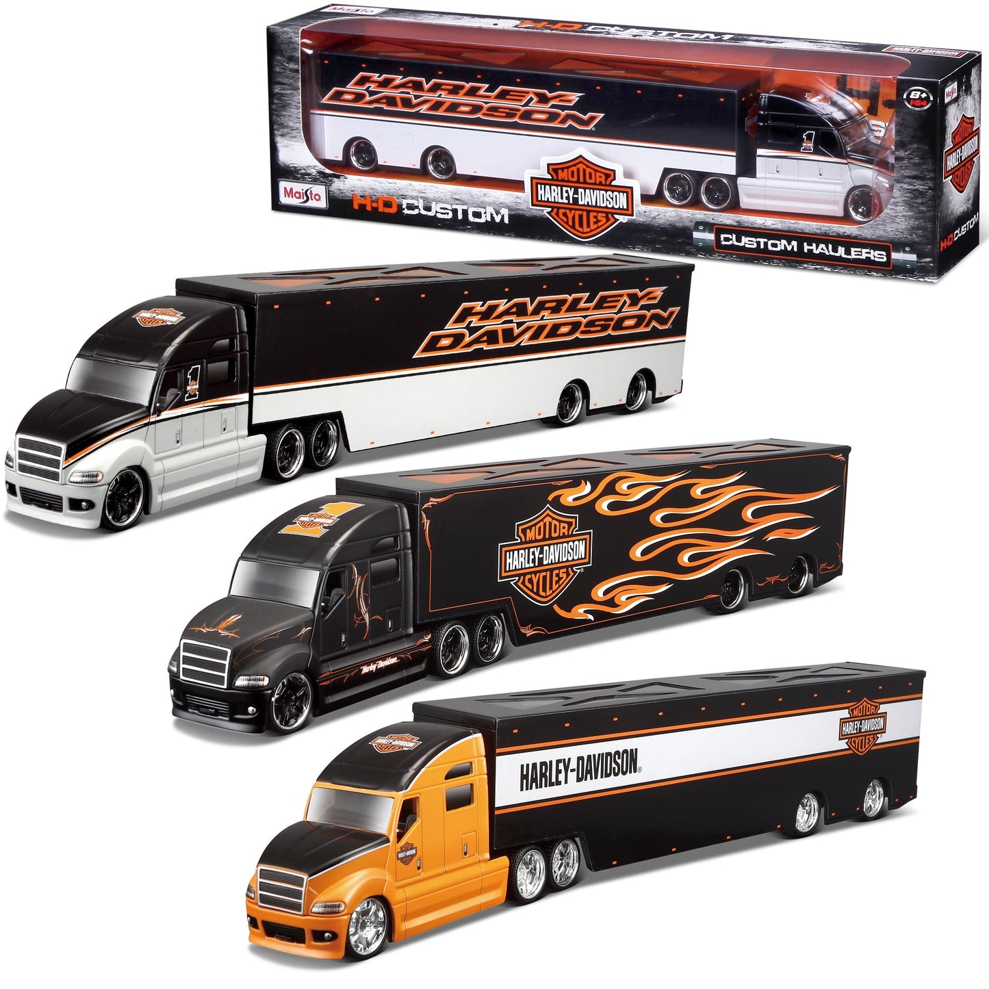 1:64 HARLEY DAVIDSON CUSTOM HAULERS