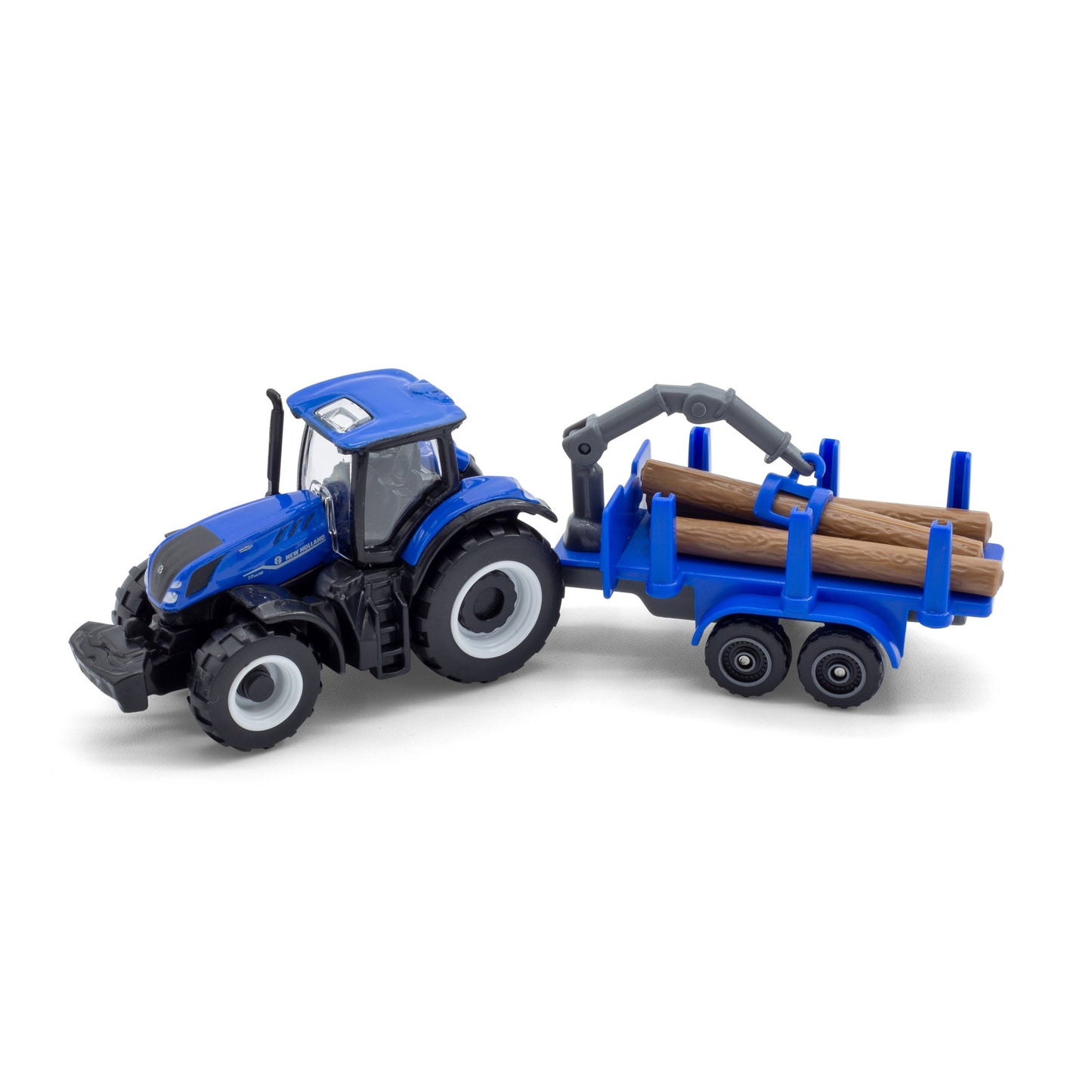MINI MACHINES DE TRAVAIL - TRACTEUR NEW HOLLAND 3" AVEC REMORQUE