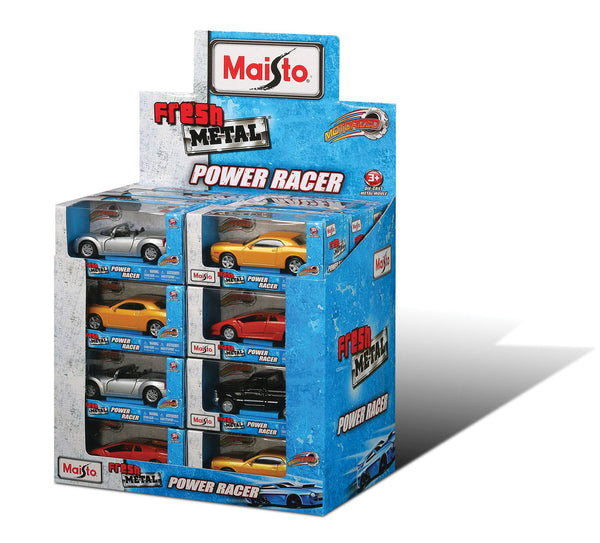 DISTRIBUTEUR 24 PIÈCES FRESH METAL POWER RACER À RÉTRACTER