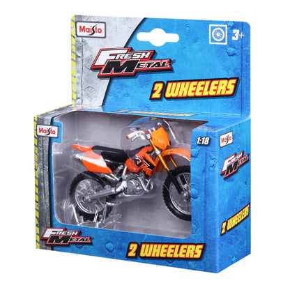 KTM 525SX MOTORBIKE 1:18 - 18 PIECES DISPLAY BOX