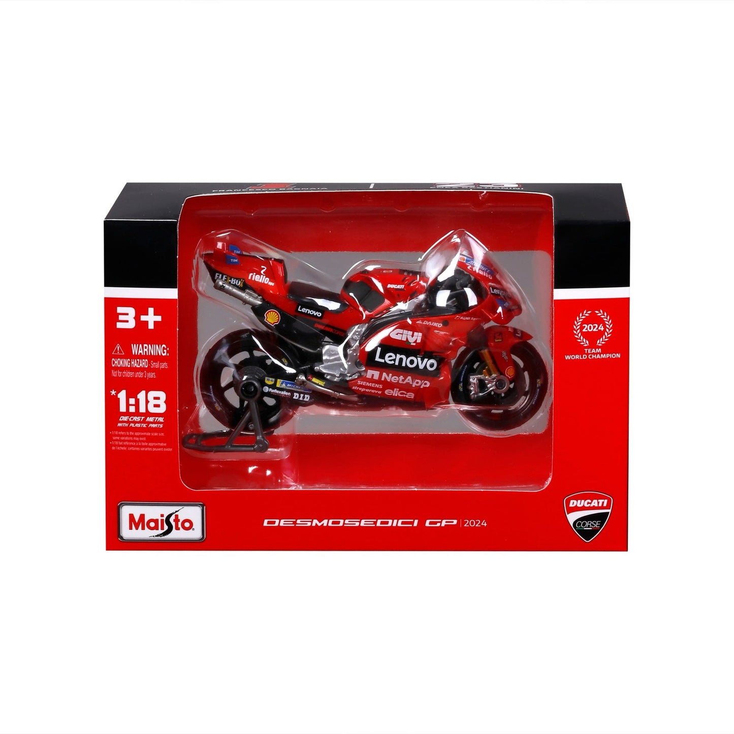 1:18 MOTO 2024 DUCATI LENOVO GP RACING (#23 BASTIANINI)