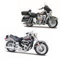 1:18 HARLEY DAVIDSON DECADE DUOS 70'S - 1977 FXS LOW RIDER & 1978 FLH-74 ELECTRA GLIDE