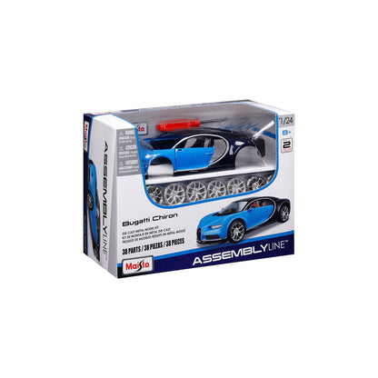 KIT BUGATTI CHIRON BLEU 1:24