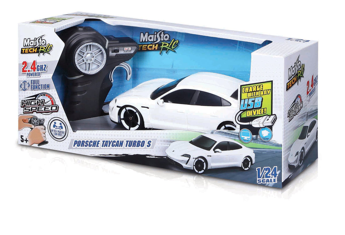 Porsche Taycan Turbo 2,4 GHz radiocommandée haut de gamme à l'échelle 1:24