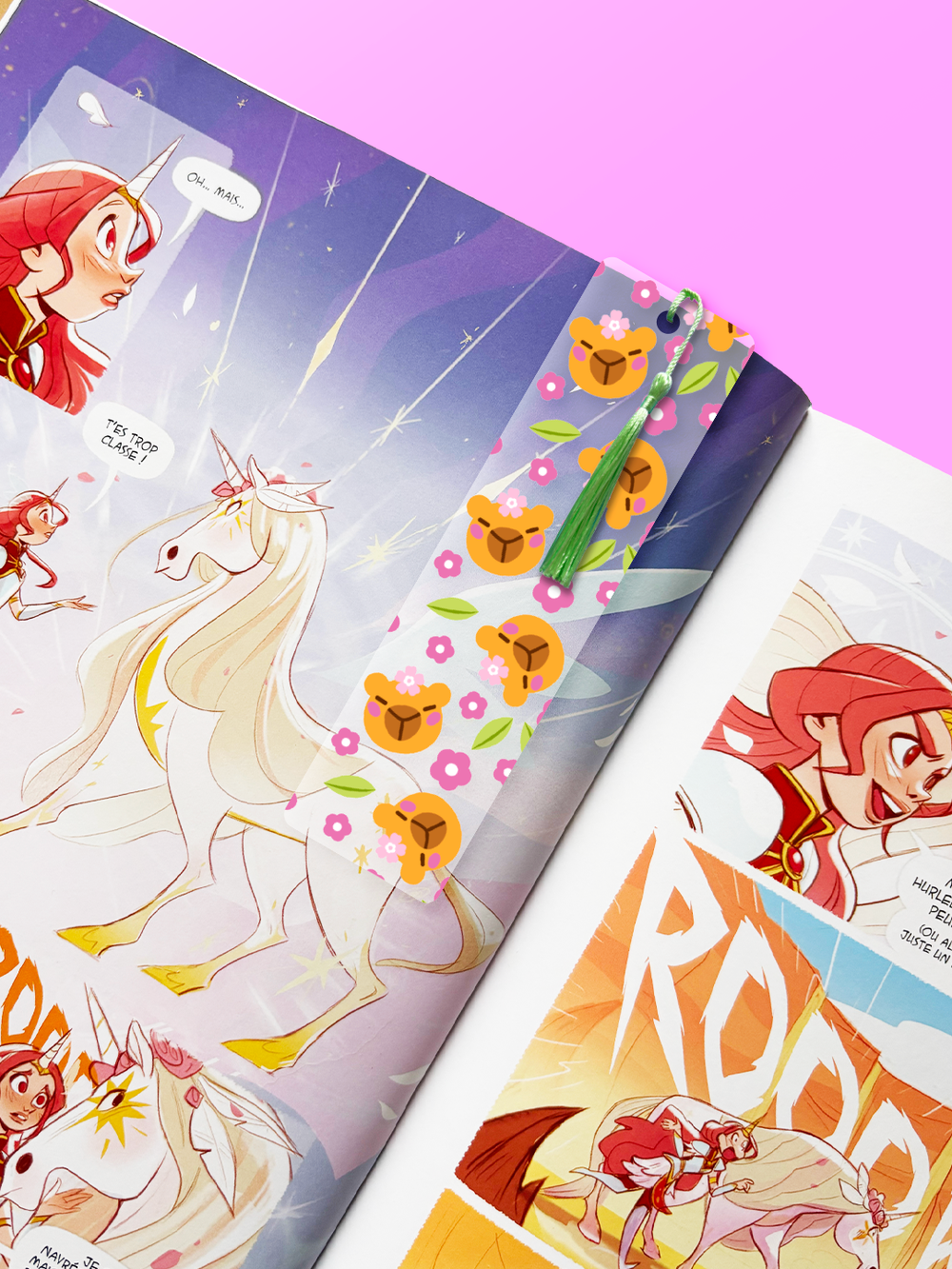 Sakura Capybara Head | Acrylic Bookmark