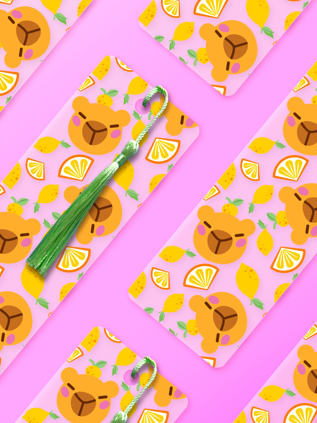 Tête capybara yuzu | Marque-Page acrylique