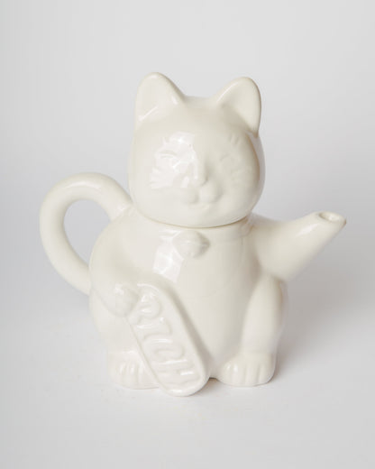 Théière Chat Chanceux Blanc