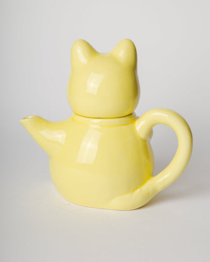 Théière Chat Chanceux Jaune