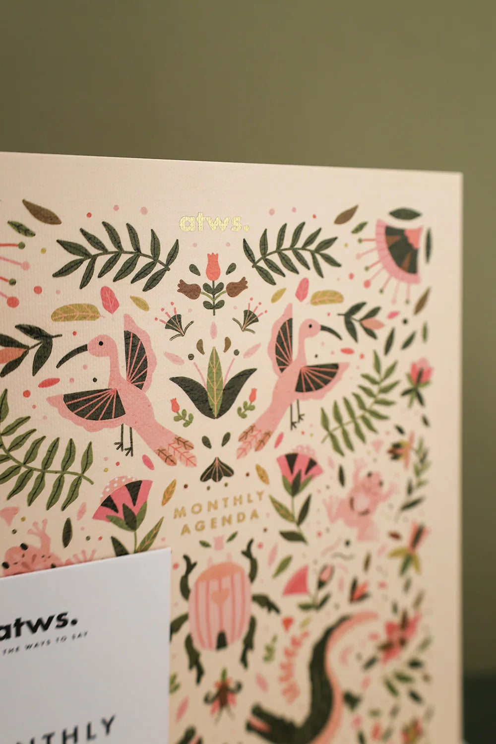 Pink Croco - Monthly Planner Spirals