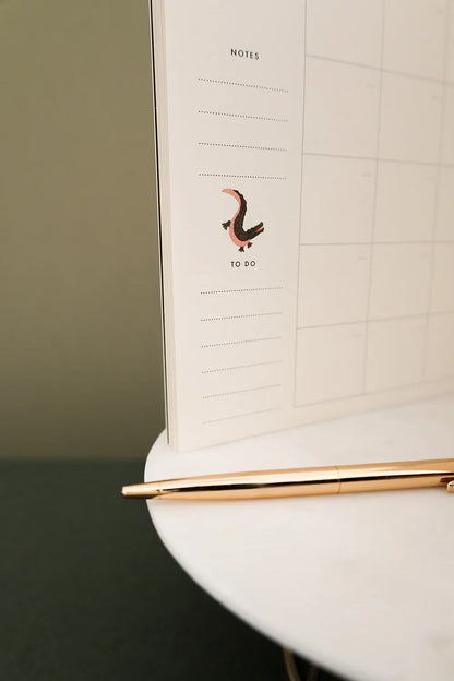 Pink Croco - Monthly Planner Spirals