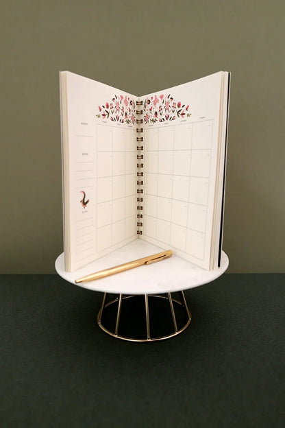 Pink Croco - Monthly Planner Spirals