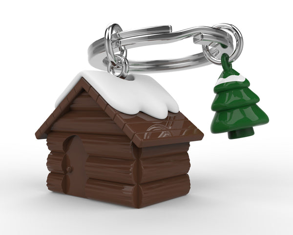Portachiavi in ​​legno a forma di chalet