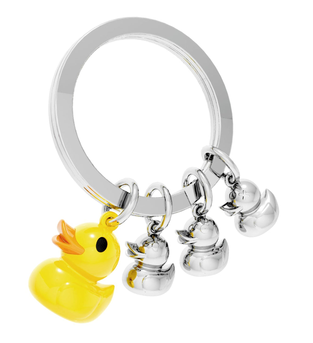 Llavero de la familia de los patos amarillos