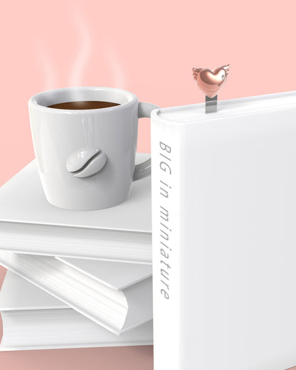 Marque Page Cœur Ailé Or Rose