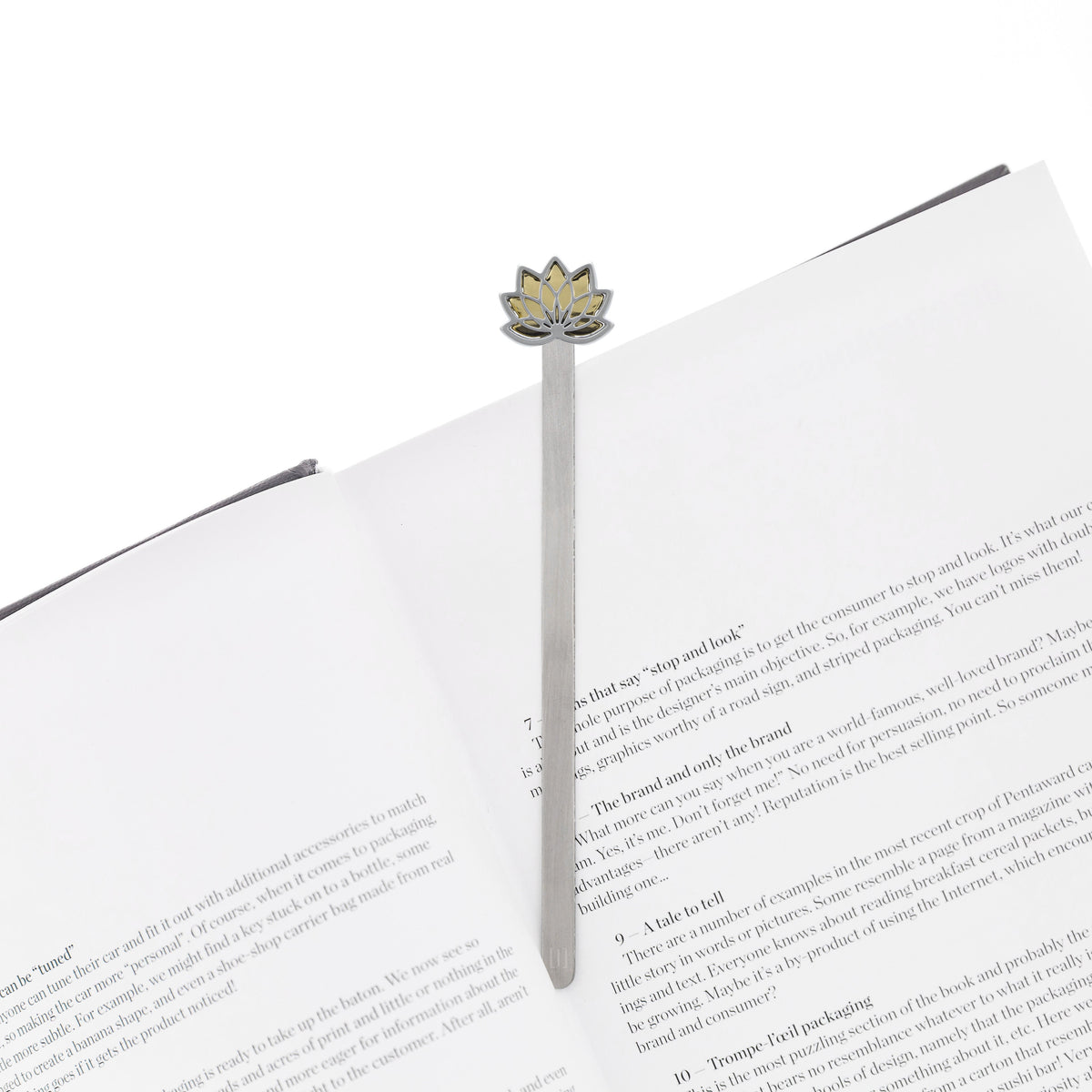 Marcador de livros Lótus Dourado
