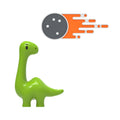 Dinosaurus en asteroïde speld