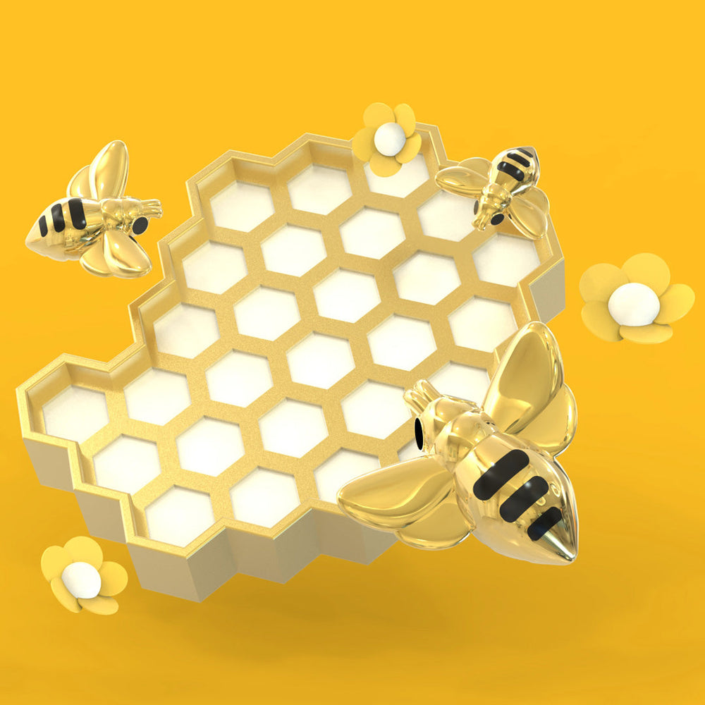 Alfiler de abeja y panal