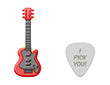 Pin's Guitare Rock et Médiator Meta[l]morphose MTMP117BX