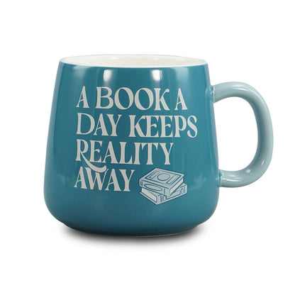 Mug ovale A Book A Day Keeps Reality Away - 370 ml