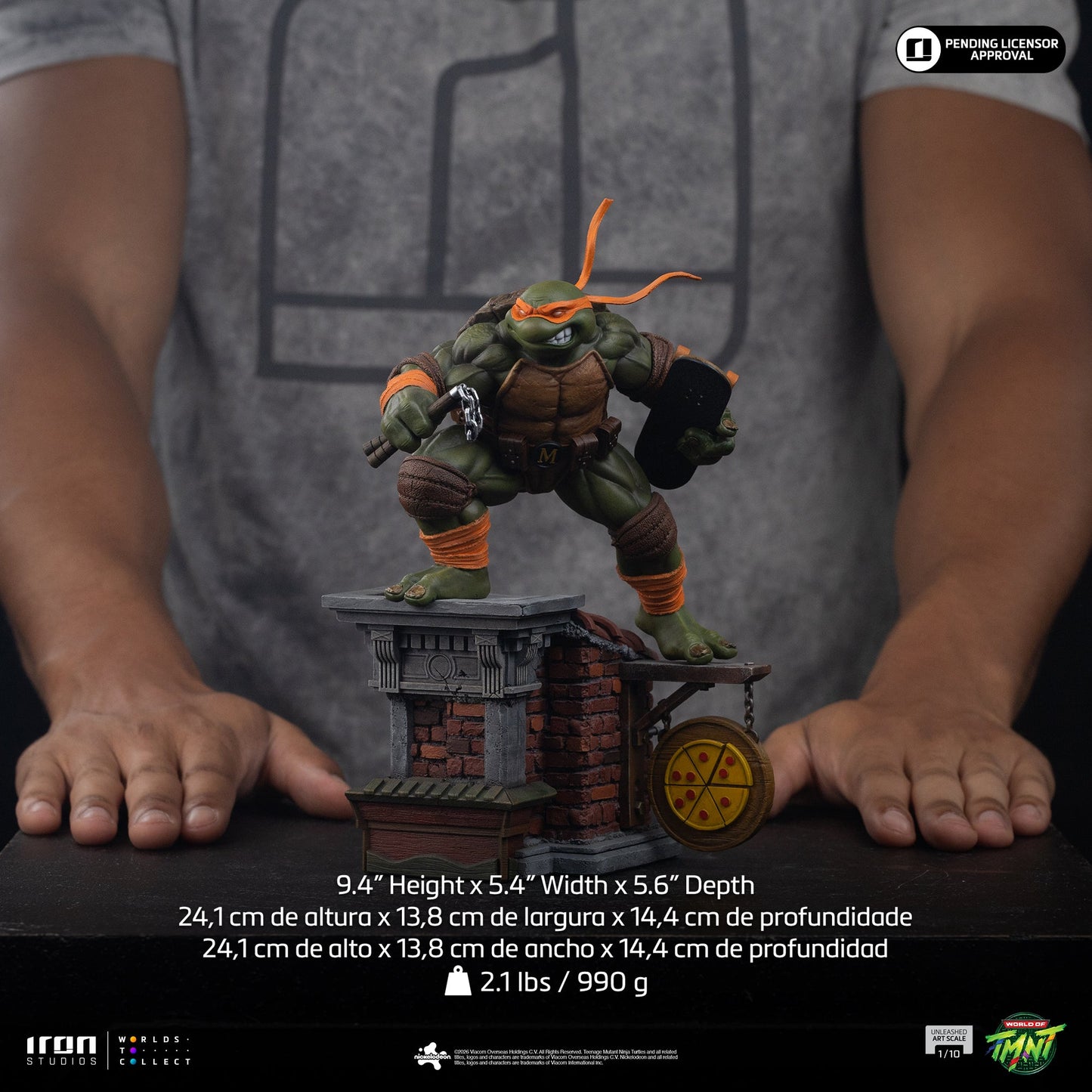 Statue Michelangelo Unleashed - Teenage Mutant Ninja Turtles - Art Scale 1/10
