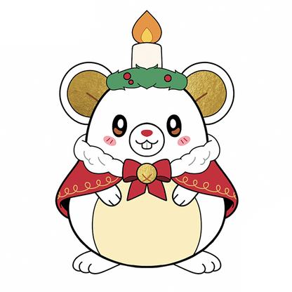 Peluche Mini Squishable – Souris de Noël
