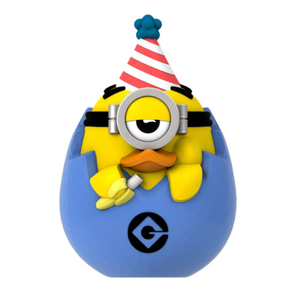 Close up view of Minions Stuart Party TUBBZ Mystery Eggs