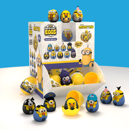 Mystery eggs displayed out of the packaging