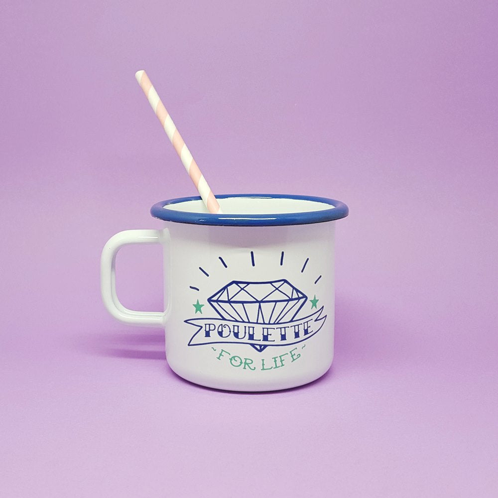 Emaille-Mug Poulette For Life