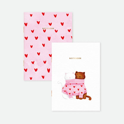 Duo Together Cats - Pocket Notebook A6 DUO