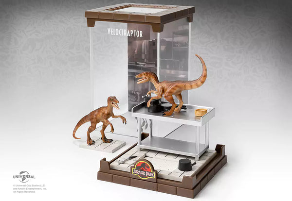 Diorama do Parque Jurássico - Velociraptor 