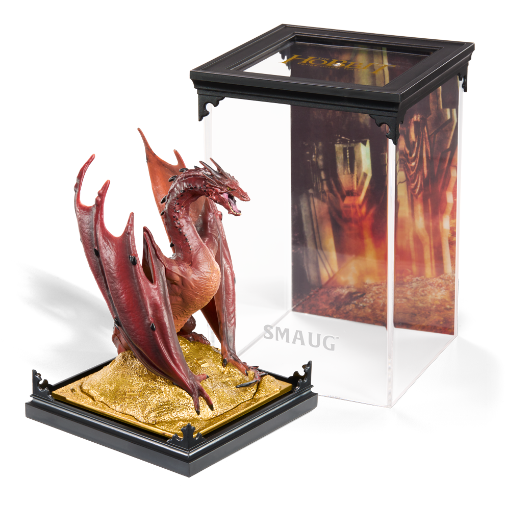 diorama smaug bilbon le hobbit figurine de collection noble collection