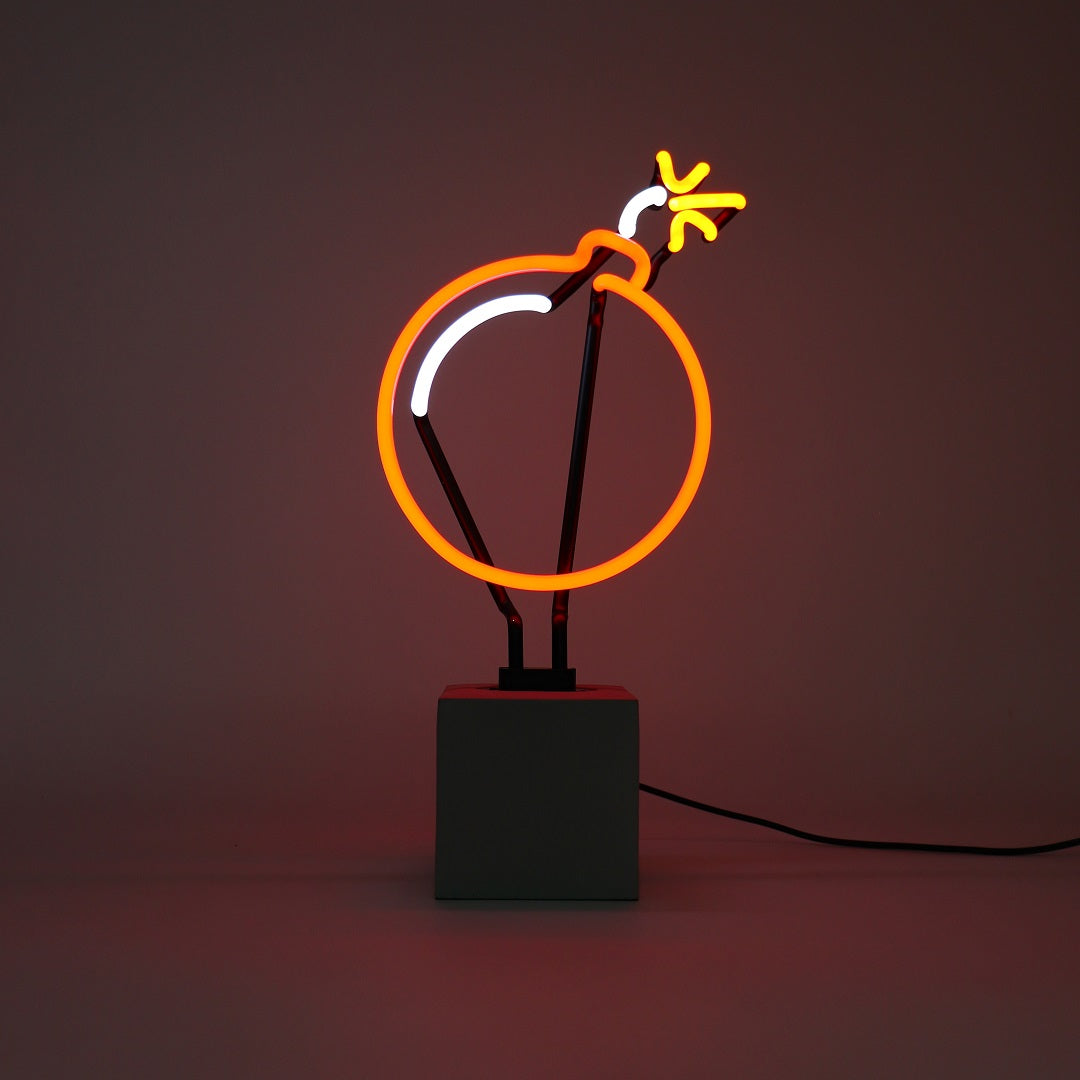 Panneau néon "Bomb" (bombe)