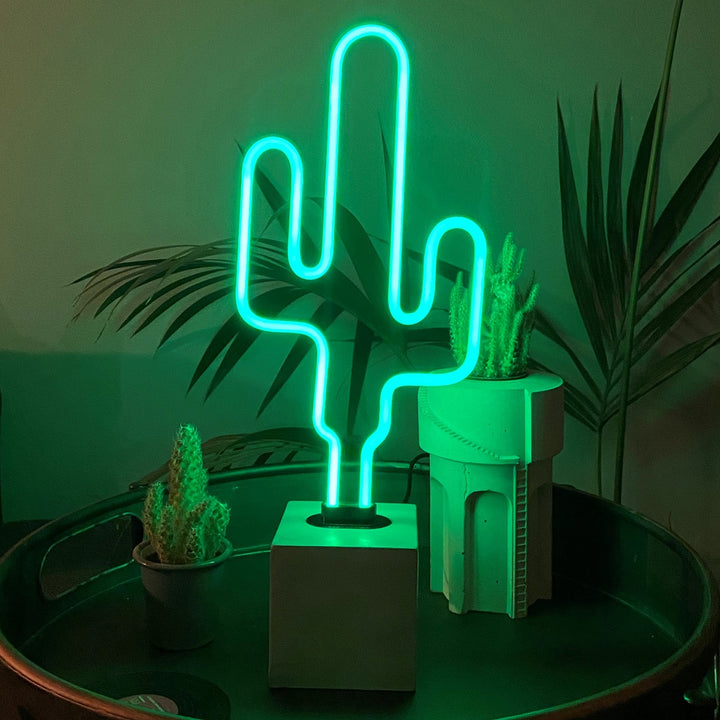 Lâmpada de cacto de neon