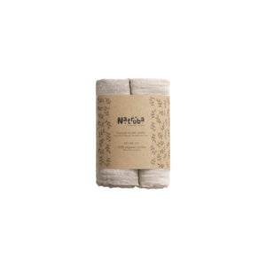 Set da 2 mussoline in cotone biologico – Crema